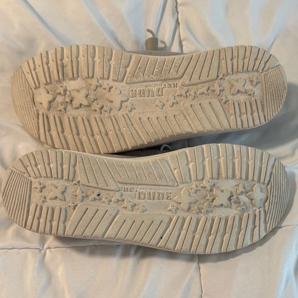 Hey Dude Woman’s Loafers - Light Gray and Cream - Picture 2 of 4